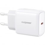 RealPower TC25WWH 25W Şarj Aleti (NT-119367) - Beyaz, 3000 mAh PD Hızlı Şarj Desteği, 1 Saat Altı Şarj Süresi
