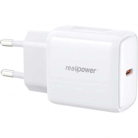 RealPower TC25WWH 25W Şarj Aleti (NT-119367) - Beyaz, 3000 mAh PD Hızlı Şarj Desteği, 1 Saat Altı Şarj Süresi