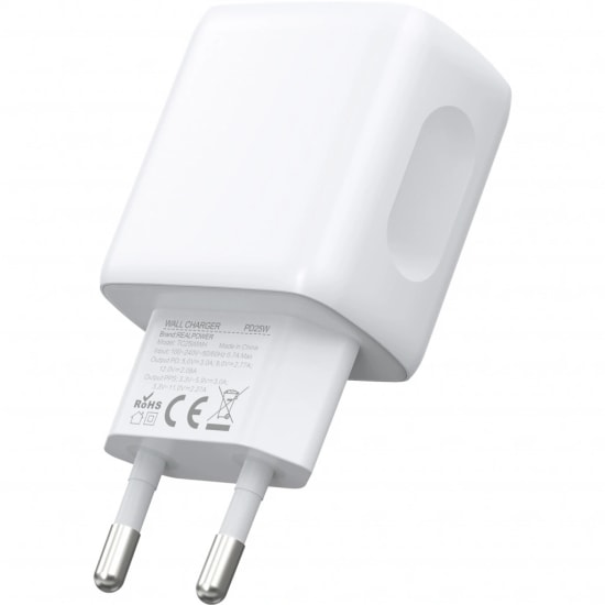RealPower TC25WWH 25W Şarj Aleti (NT-119367) - Beyaz, 3000 mAh PD Hızlı Şarj Desteği, 1 Saat Altı Şarj Süresi