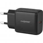RealPower TC25WBK 25W Şarj Aleti (NT-119366) - Siyah, 3000 mAh PD Hızlı Şarj Desteği, 1 Saat Altı Şarj Süresi