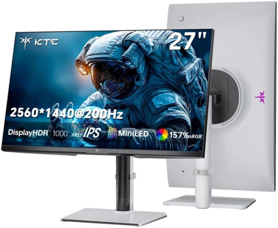 KTC M27T6S 27" QHD 200Hz 1ms MiniLED Oyuncu Monitörü - 2560x1440, Fast IPS, HDR, HDMI 2.1, DisplayPort 1.4, Pivot