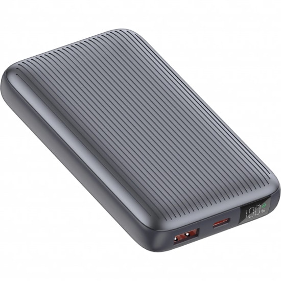 RealPower PB10KGR2-SIYAH 10000 mAh 22.5W Taşınabilir Powerbank - Hızlı Şarj Desteği, Led Göstergeli, Siyah Renk