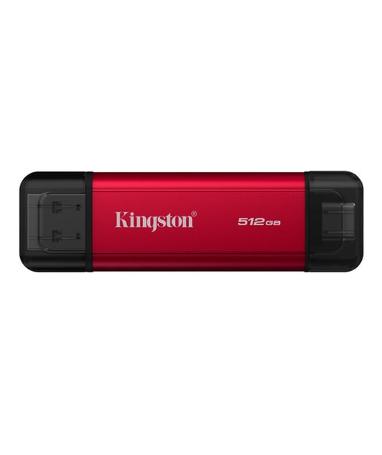 Kingston SPSD 512GB Dual USB-A/C Taşınabilir SSD (SPSD/512GB) - USB 3.2 Gen 2, 1050/950MB/s Hız, Kompakt Kırmızı Gövde