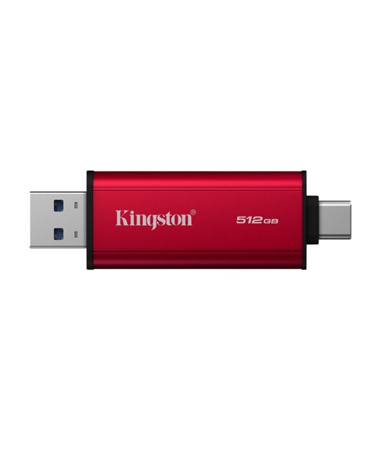 Kingston SPSD 512GB Dual USB-A/C Taşınabilir SSD (SPSD/512GB) - USB 3.2 Gen 2, 1050/950MB/s Hız, Kompakt Kırmızı Gövde