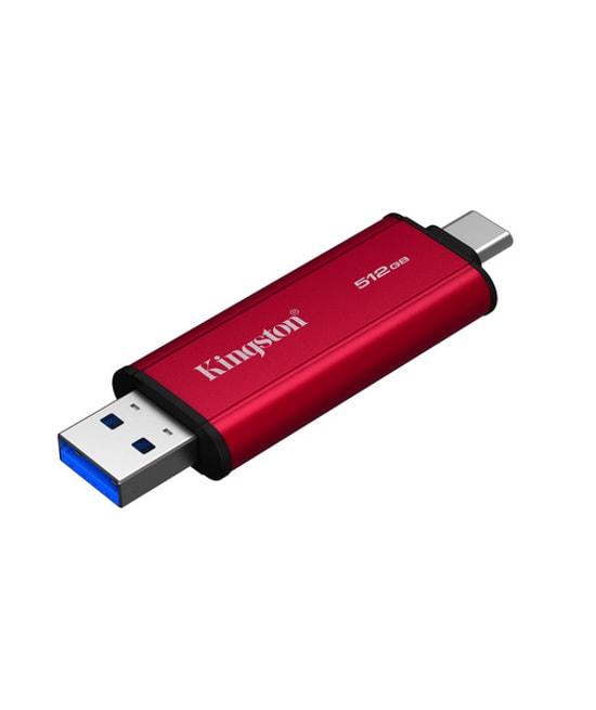 Kingston SPSD 512GB Dual USB-A/C Taşınabilir SSD (SPSD/512GB) - USB 3.2 Gen 2, 1050/950MB/s Hız, Kompakt Kırmızı Gövde