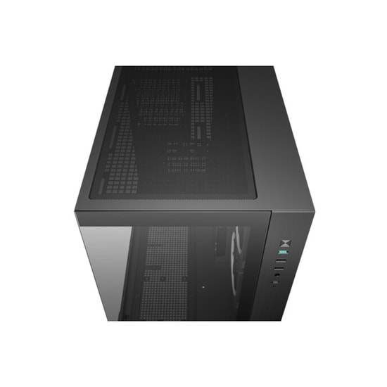 DeepCool CG330-3F Siyah Micro-ATX Oyuncu Kasası - 3x Fan, Mesh Panel, Temperli Cam Yan Panel, USB 3.0, PSU Yok
