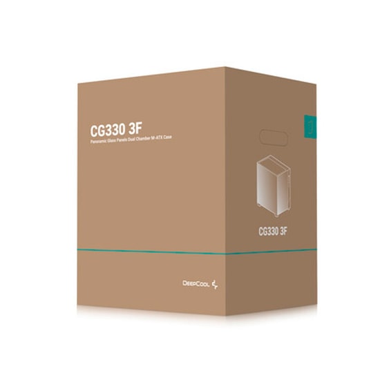 DeepCool CG330-3F Siyah Micro-ATX Oyuncu Kasası - 3x Fan, Mesh Panel, Temperli Cam Yan Panel, USB 3.0, PSU Yok