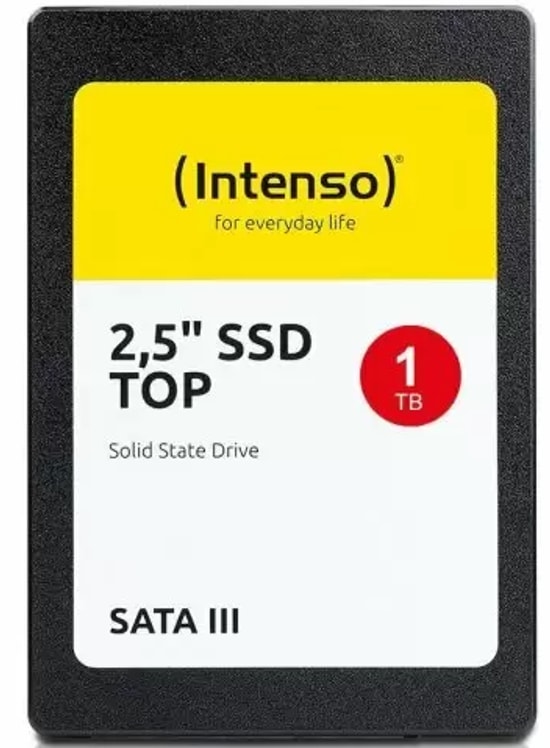 Intenso Top 1TB 2.5 SATA 3 SSD (3812460) - 520MB/s Okuma, 500MB/s Yazma Hızı, Yüksek Performanslı Dahili Disk Drive