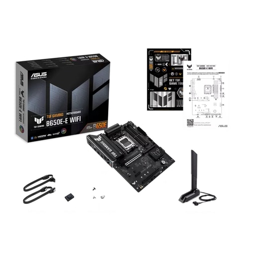 Asus TUF GAMING B650E-E WIFI AM5 DDR5 ATX Ana Kart - 8000MHz(OC), 3xM.2, PCIe 5.0, WiFi 6E, BT, Aura Sync RGB