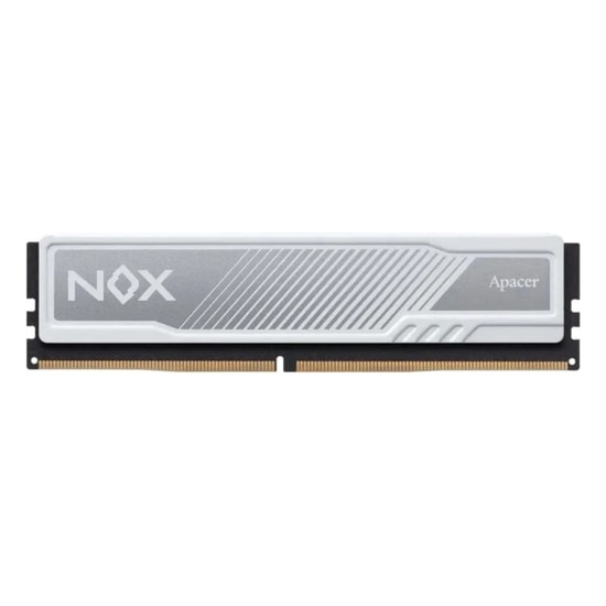 Apacer NOX 8GB (1x8GB) 3600MHz CL18 DDR4 Gaming Ram (AH4U08G36C25YMWAA-1) - Beyaz, Masaüstü PC Bellek Bellek