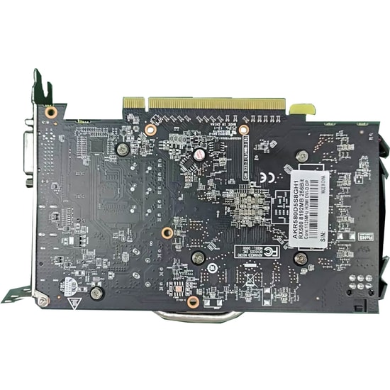 Arktek Radeon RX580 8GB GDDR5 256Bit Ekran Kartı (AKR580D5S8GH1) - 2048 SP, DP, HDMI, DVI, 14nm, 150W Güç Tüketimi