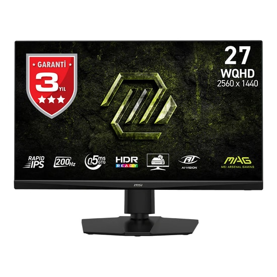 MSI MAG 272QPF E20 27" 200Hz 0.5ms WQHD Rapid IPS Oyuncu Monitörü - 2560x1440, Pivot, FreeSync Premium, HDR 400