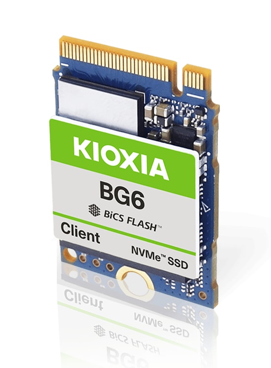 Kioxia KBG60ZNS256GAA1ARK 256GB BG6 NVMe M.2 2230 SSD - 4400MB/3000MB PCIe Gen4 x4, 150 TBW, 3D TLC BiCS Flash
