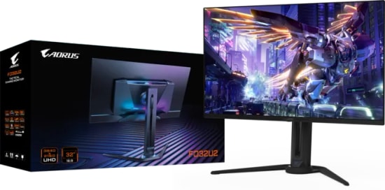 GIGABYTE Aorus FO32U2 31.5" 4K QD-OLED Oyuncu Monitörü - 240Hz, 0.03ms, HDMI 2.1, DisplayHDR True Black 400, G-Sync