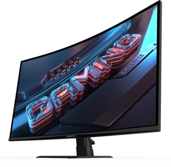 Gigabyte GS32QCA 31.5" 180Hz 1ms Curved VA QHD Oyuncu Monitörü - 2560x1440, 250cd, HDR Ready, HDMI 2.0, DP 1.4, Siyah