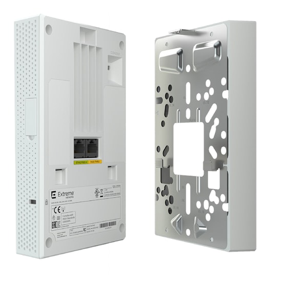 Extreme Networks AP302W-WR-R Indoor Access Point - Wi-Fi 6, 1200Mbps, 2x2:2 MIMO, 2 Port, BLE, Wallplate AP