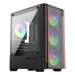Frisby FC-8980G-550W Mid Tower Gaming Kasa - 4x12cm ARGB Fan, Temperli Cam, Micro-ATX, 1x3.5, 1x2.5 Disk Yuvası