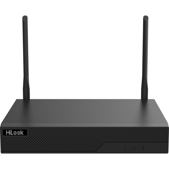 HiLook NVR-104MH-Q/W 4 Kanal 4MP Wi-Fi NVR Kayıt Cihazı - H.265+, Çift Anten, 1x6TB HDD Desteği, Metal Kasa, IP Desteği