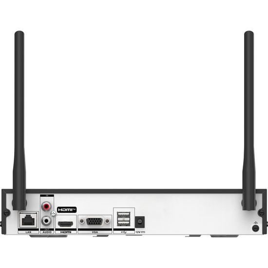 HiLook NVR-104MH-Q/W 4 Kanal 4MP Wi-Fi NVR Kayıt Cihazı - H.265+, Çift Anten, 1x6TB HDD Desteği, Metal Kasa, IP Desteği