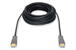 Digitus 30 Metre 4K HDMI Fiber Optik Kablo (AK-330125-300-S) - Altın Uçlu, 18Gbps, UHD 4K 60Hz, Siyah Renk