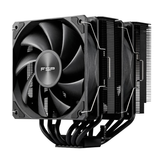 FSP MP7-B-SIYAH Kule Tipi İşlemci Soğutucu - 2x120mm Fan, 6 Isı Borusu, 76 CFM, ARGB, Intel ve AMD Uyumlu