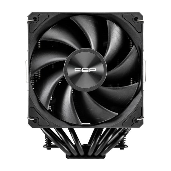 FSP MP7-B-SIYAH Kule Tipi İşlemci Soğutucu - 2x120mm Fan, 6 Isı Borusu, 76 CFM, ARGB, Intel ve AMD Uyumlu