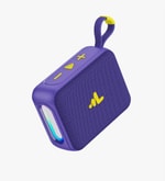 LinkTech Q220 Mini RhythmGlow LED Işıklı TWS Mor Bluetooth Hoparlör - 8W Ses, 800mAh Batarya, SD Kart, USB, BT 5.4
