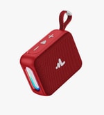 LinkTech Q220 Mini RhythmGlow LED Işıklı TWS Kırmızı Bluetooth Hoparlör - 8W Ses, 800mAh Batarya, SD Kart, USB, BT 5.4