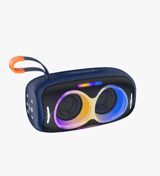 LinkTech R117 RGB Işıklı IPX5 Sertifikalı Taşınabilir Mavi Bluetooth Hoparlör - BT v5.4, 3600mAh Pil, 52mm Sürücü, IPX5