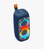 LinkTech R118 LED Işık Efektli IPX5 Sertifikalı Mavi Bluetooth Hoparlör - IPX5, BT v5.4, 3600 mAh Batarya, 57mm Sürücü