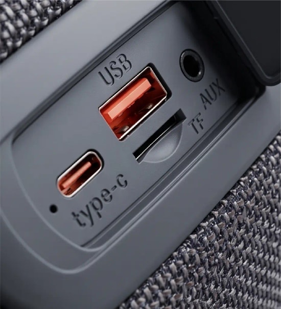 LinkTech R118 LED Işık Efektli IPX5 Sertifikalı Mavi Bluetooth Hoparlör - IPX5, BT v5.4, 3600 mAh Batarya, 57mm Sürücü