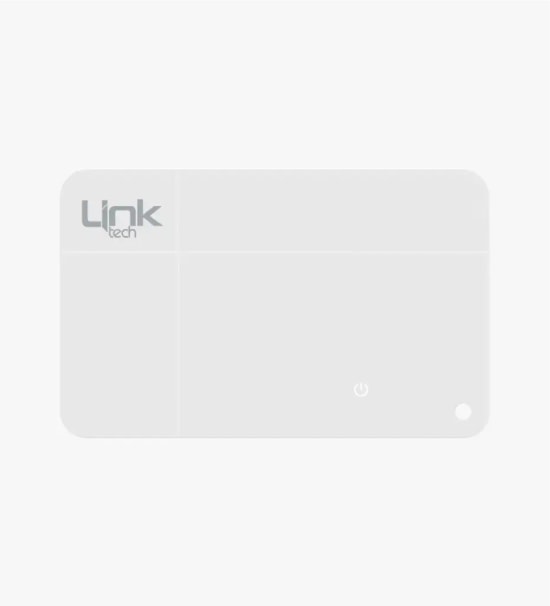 LinkTech G103 2si 1 Arada Takip Özellikli Kayıp Önleyici Beyaz Dijital Kartvizit - Kablosuz Şarj, IP67, GPS, NFC, 100mAh