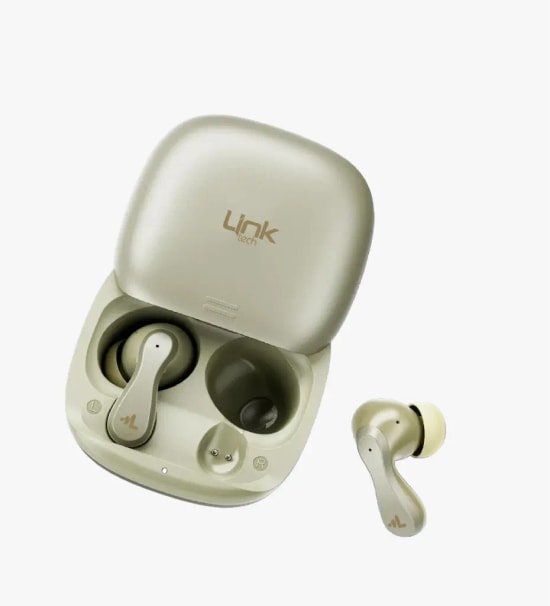 LinkTech TW49 Premium ENC 4 Mikrafonlu TWS Çöl Rengi Bluetooth Kulaklık - 75 Saat Müzik, BT 6.0, 500mAh Pil, 13mm Sürücü