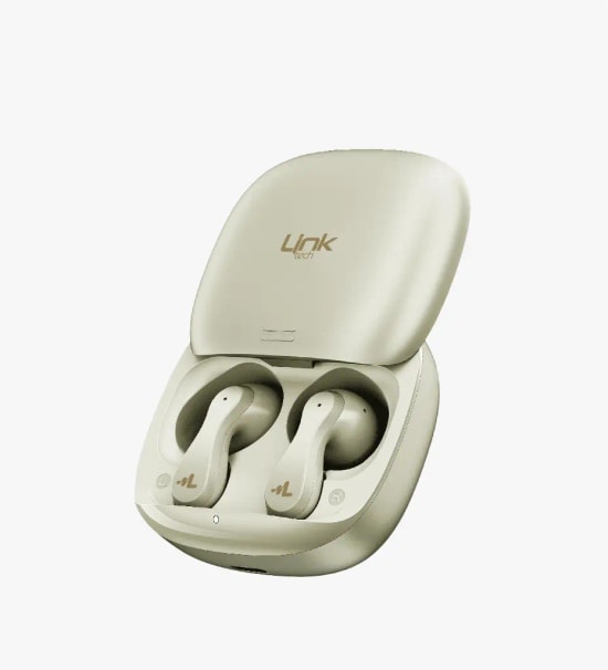 LinkTech TW49 Premium ENC 4 Mikrafonlu TWS Çöl Rengi Bluetooth Kulaklık - 75 Saat Müzik, BT 6.0, 500mAh Pil, 13mm Sürücü