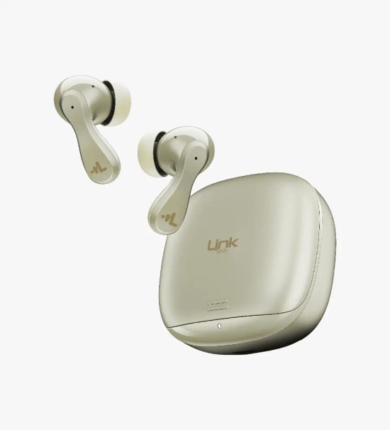 LinkTech TW49 Premium ENC 4 Mikrafonlu TWS Çöl Rengi Bluetooth Kulaklık - 75 Saat Müzik, BT 6.0, 500mAh Pil, 13mm Sürücü