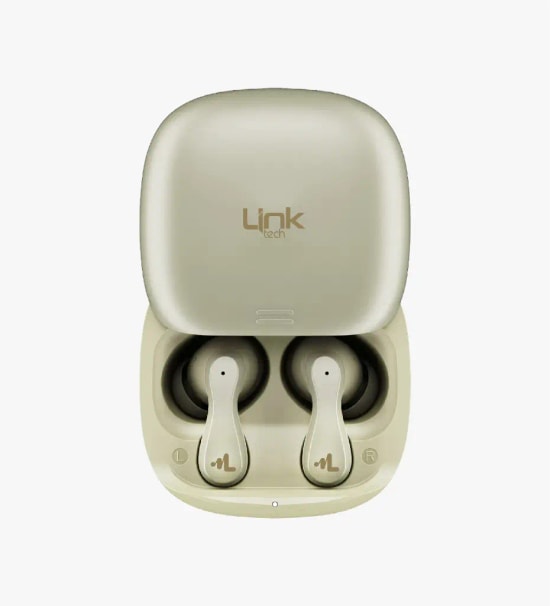 LinkTech TW49 Premium ENC 4 Mikrafonlu TWS Çöl Rengi Bluetooth Kulaklık - 75 Saat Müzik, BT 6.0, 500mAh Pil, 13mm Sürücü