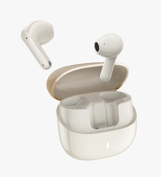 LinkTech S161 4 Mikrofonlu ENC TWS Krem Bluetooth Kulaklık - BT 5.4, ENC Gürültü Önleyici, USB Tip-C Şarj, 13mm Sürücü