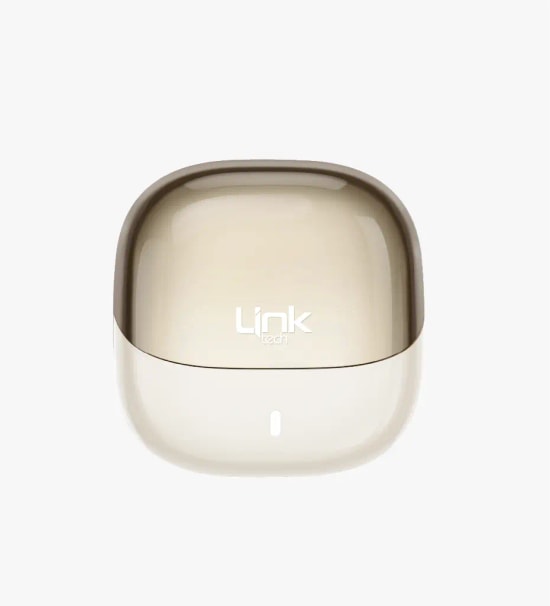 LinkTech S161 4 Mikrofonlu ENC TWS Krem Bluetooth Kulaklık - BT 5.4, ENC Gürültü Önleyici, USB Tip-C Şarj, 13mm Sürücü