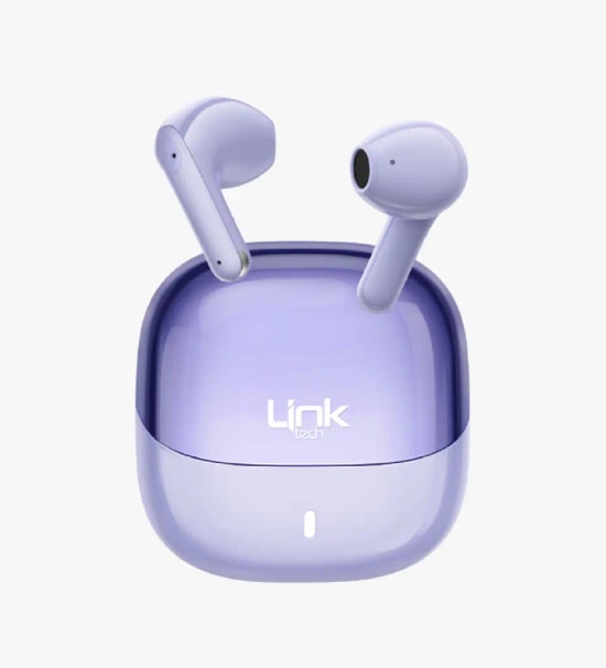 LinkTech S161 4 Mikrofonlu ENC TWS Mor Bluetooth Kulaklık - BT 5.4, ENC Gürültü Önleyici, USB Tip-C Şarj, 13mm Sürücü