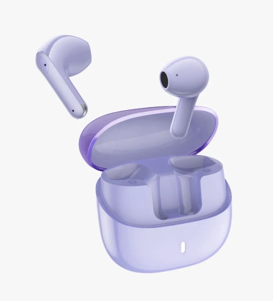LinkTech S161 4 Mikrofonlu ENC TWS Mor Bluetooth Kulaklık - BT 5.4, ENC Gürültü Önleyici, USB Tip-C Şarj, 13mm Sürücü
