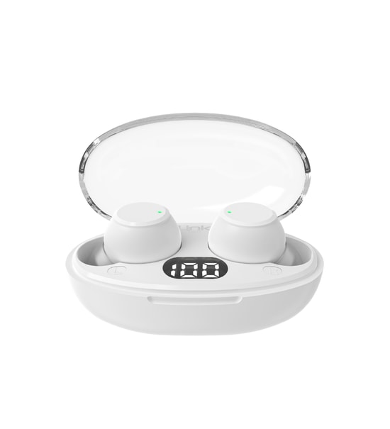 LinkTech DOT1 Eco Bluetooth Beyaz TWS Kulaklık - Şeffaf Kapak, 300 mAh Batarya, USB Tip-C Şarj, JL6973 D4 Çip