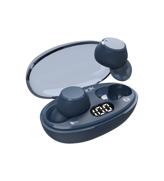 LinkTech DOT1 Eco Bluetooth Mavi TWS Kulaklık - Şeffaf Kapak, 300 mAh Batarya, USB Tip-C Şarj, JL6973 D4 Çip