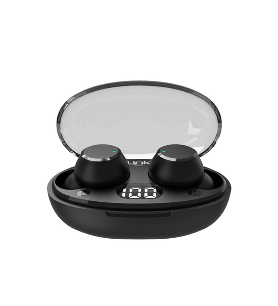 LinkTech DOT1 Eco Bluetooth Siyah TWS Kulaklık - Şeffaf Kapak, 300 mAh Batarya, USB Tip-C Şarj, JL6973 D4 Çip