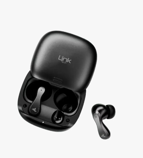 LinkTech TW49 Premium ENC 4 Mikrafonlu TWS Siyah Bluetooth Kulaklık - 75 Saat Müzik, BT 6.0, 500mAh Pil, 13mm Sürücü