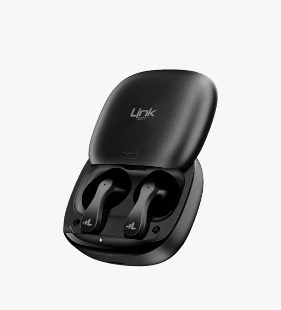 LinkTech TW49 Premium ENC 4 Mikrafonlu TWS Siyah Bluetooth Kulaklık - 75 Saat Müzik, BT 6.0, 500mAh Pil, 13mm Sürücü