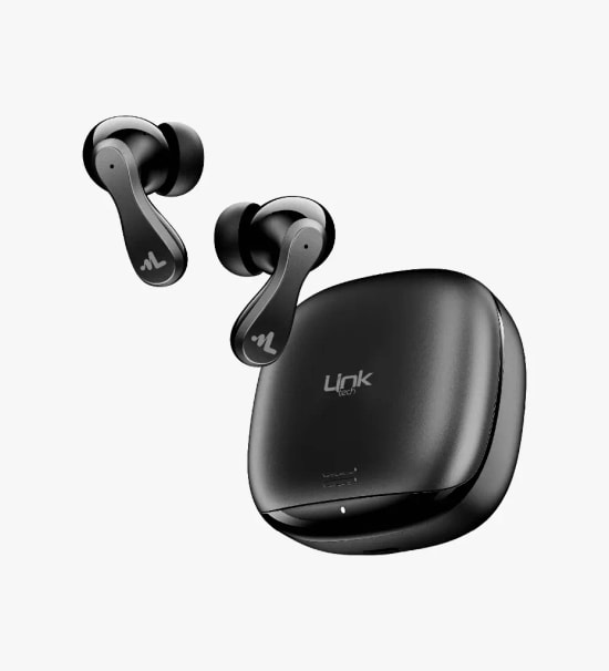 LinkTech TW49 Premium ENC 4 Mikrafonlu TWS Siyah Bluetooth Kulaklık - 75 Saat Müzik, BT 6.0, 500mAh Pil, 13mm Sürücü