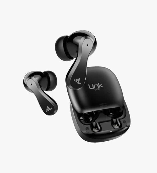 LinkTech TW49 Premium ENC 4 Mikrafonlu TWS Siyah Bluetooth Kulaklık - 75 Saat Müzik, BT 6.0, 500mAh Pil, 13mm Sürücü