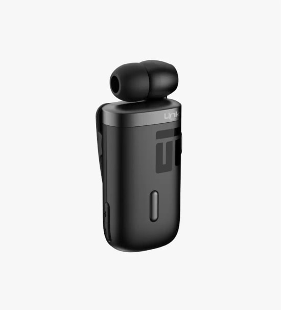LinkTech V84 Mini Titreşimli Makaralı Siyah Mono Bluetooth Kulaklık - BT 5.4, 100mAh Pil, USB Tip-C Şarj, 10m Menzil