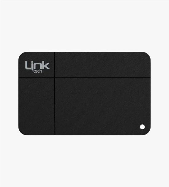 LinkTech G103 2si 1 Arada Takip Özellikli Kayıp Önleyici Siyah Dijital Kartvizit - Kablosuz Şarj, IP67, GPS, NFC, 100mAh