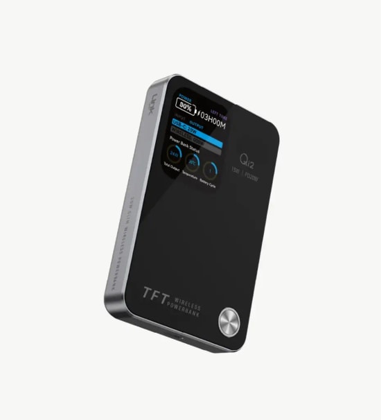 LinkTech WP21 4ü 1 Arada TFT Ekranlı 20W 10000mAh 15W Kablosuz Akıllı Saat Şarjlı Siyah Powerbank - NTC Isı Kontrolü